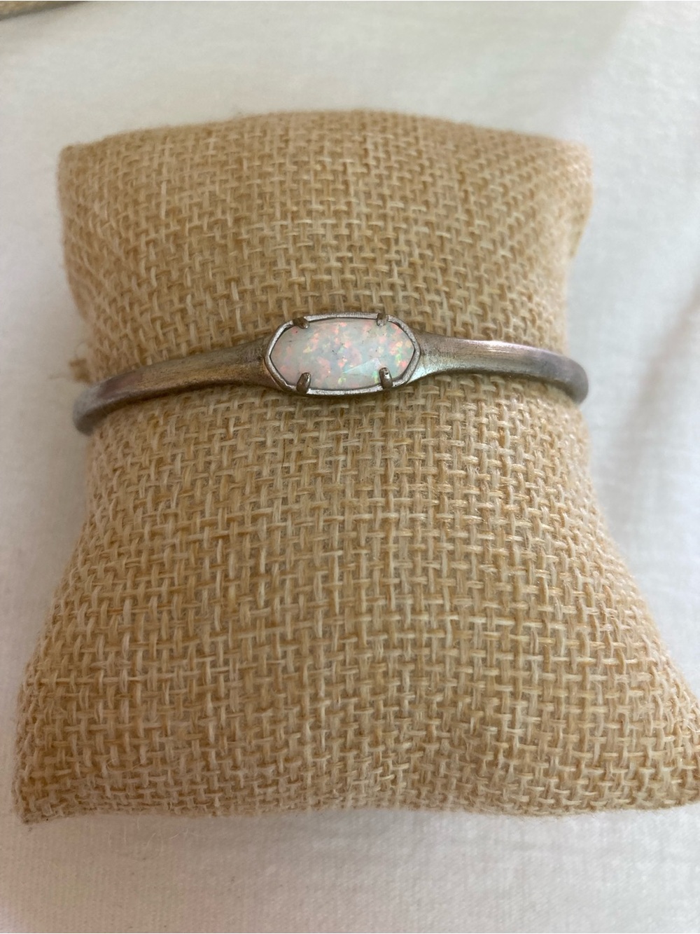 Kendra Scott Hinged Bracelet with Faux Opal Stone